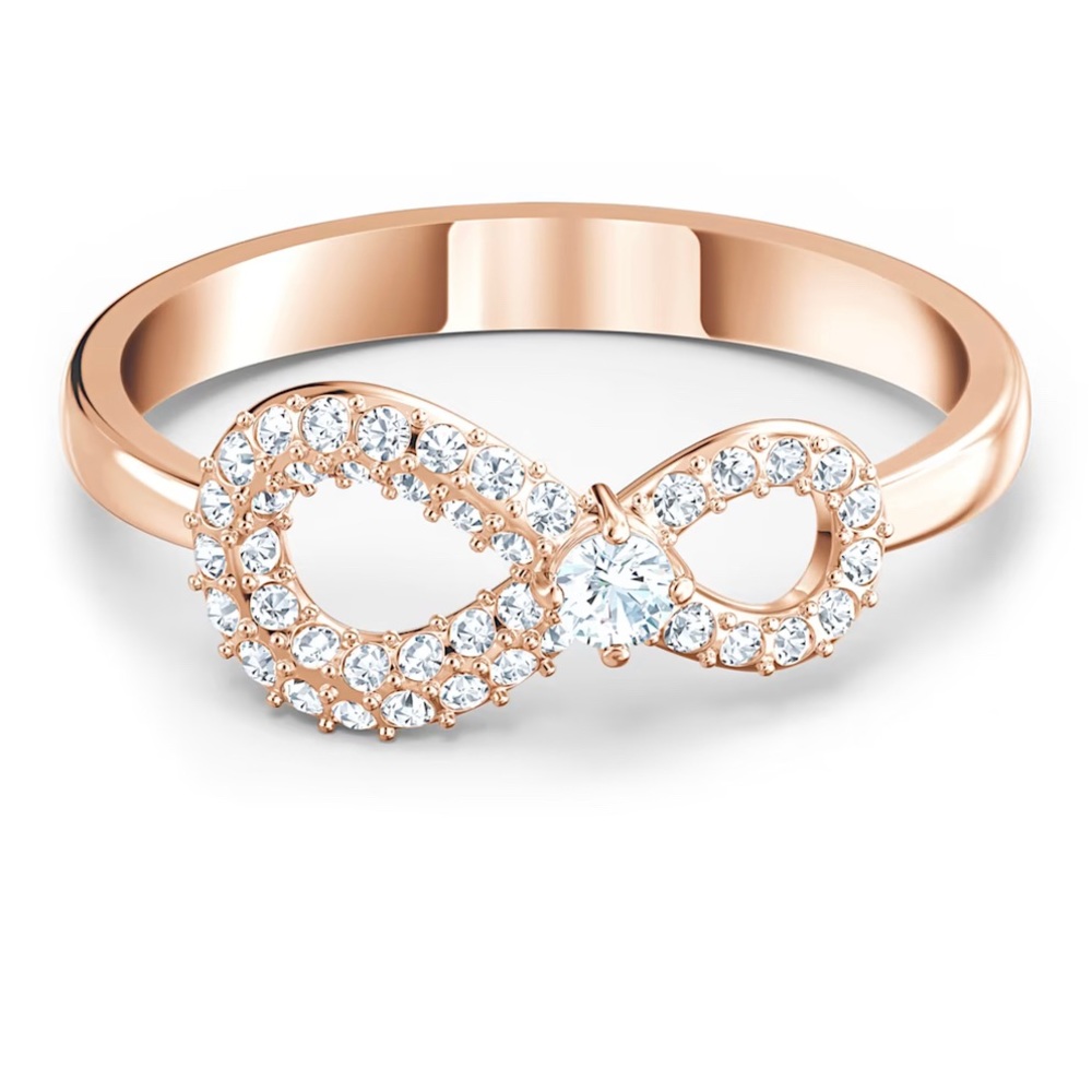 Swarovski’s sold out infinity rose gold ring brand new in box